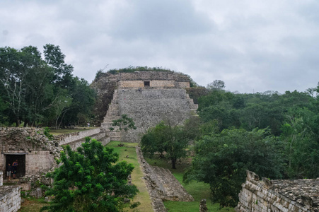 考古地区乌斯马尔，全景。墨西哥