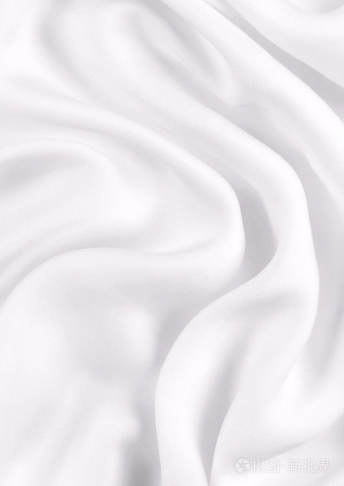 流畅优雅的白色丝绸