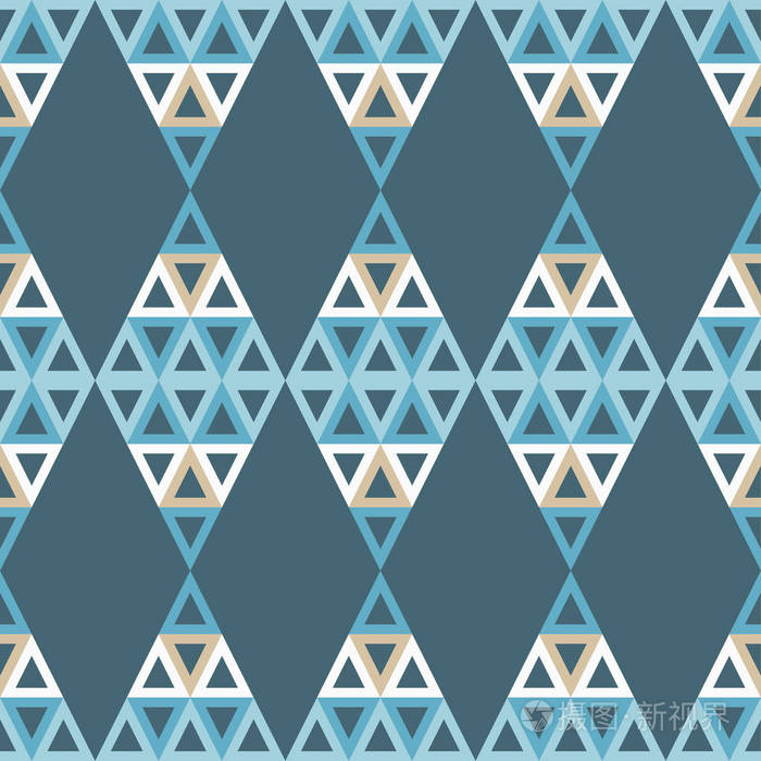 具有三角形图案的无缝几何背景.多边形.纺织品和谐