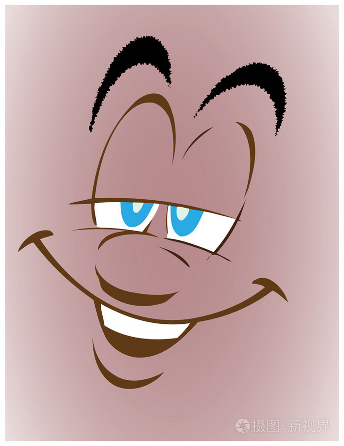 矢量插画一张笑脸