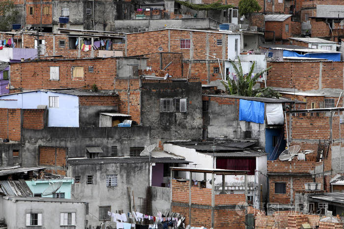 巴西圣保罗附近的贫民窟