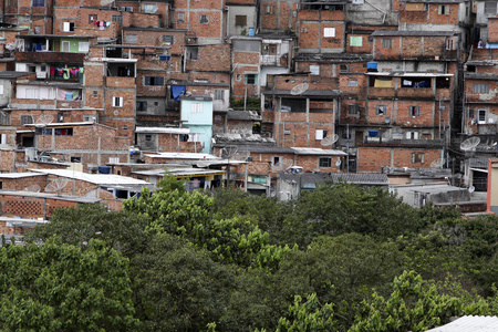巴西圣保罗附近的贫民窟，