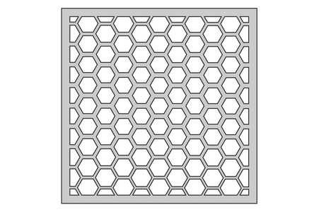 切割模板。五角大楼的网格模式。激光切割比率11。矢量插图