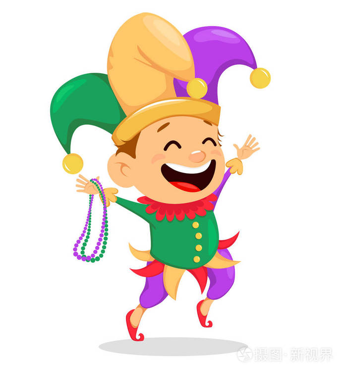 狂欢节小丑藏品项链