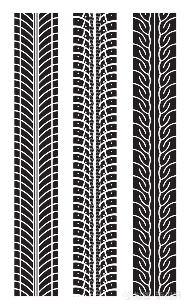 在白上重复轮胎痕迹矢量图设置