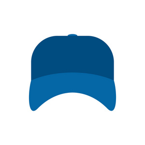 蓝色水管工帽被隔离军人帽。矢量插图