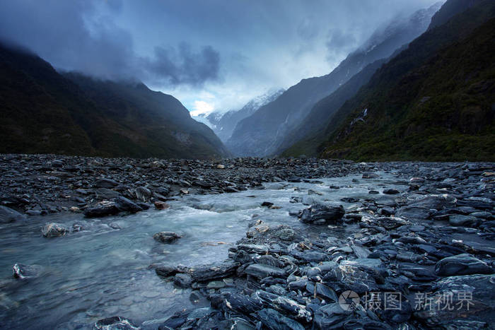 美丽的风景 franz 约瑟夫冰川国家公园南国