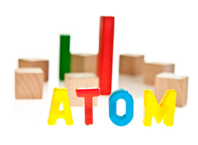 核能发电厂概念玩具木块