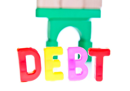 玩具区块的债务和信贷概念