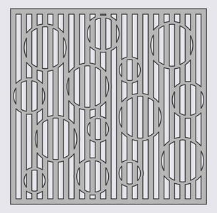 切割模板.圆线图案.激光切割比率1:1.矢量插图照片