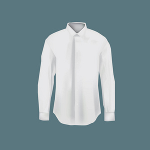 白衬衫的袖子样机男式白衬衫.男式商务衬衫长袖照片