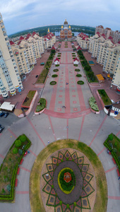 基辅全景。Obolon 从 quadrocopter