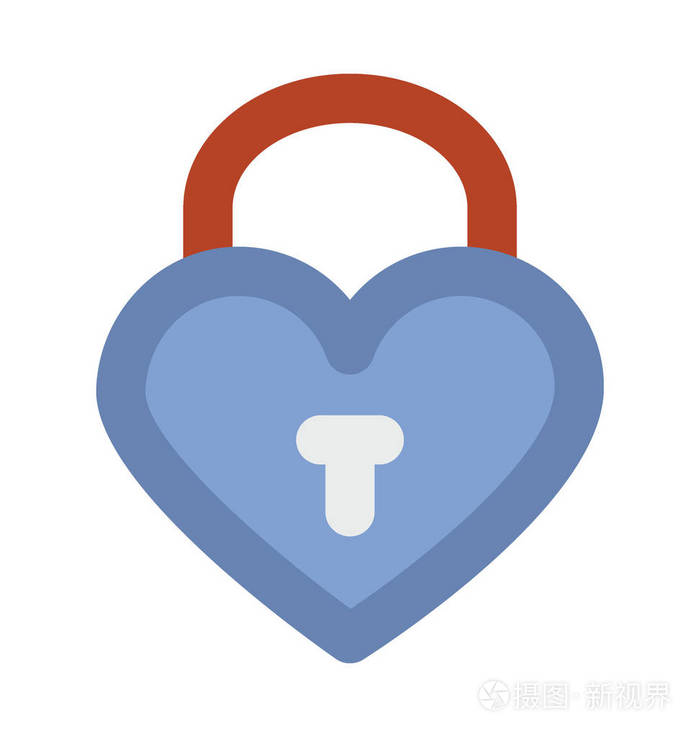 爱秘密平面矢量图标