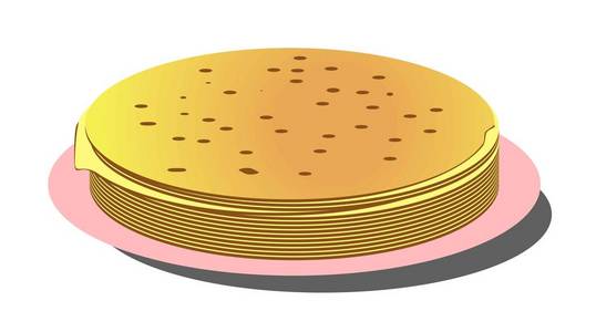 堆的粉红色板薄煎饼