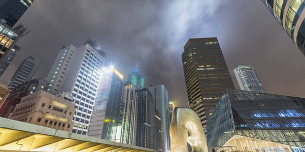 香港摩天大厦夜景图片