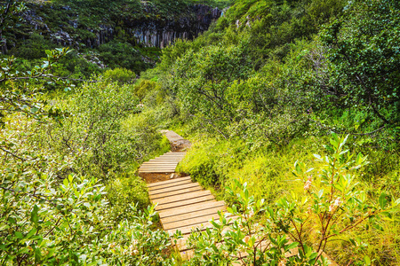 冰岛的自然美丽山水风景