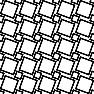单色的抽象的无缝的几何的方形的图案