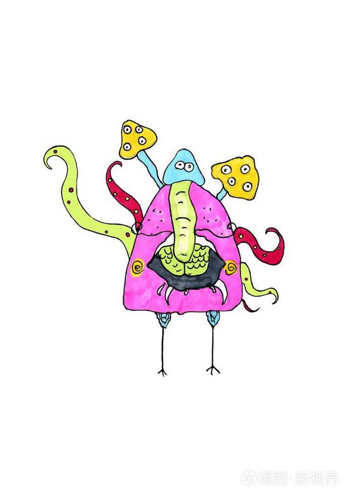 手绘卡通怪兽
