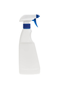 白色卫生保健瓶, 白色隔离。窗户清洁瓶喷雾