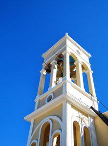 克里特岛白色教堂塔