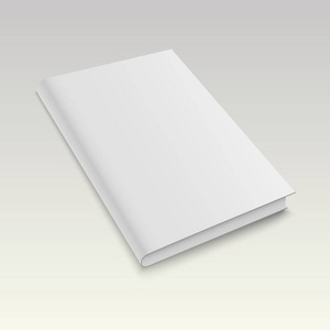空白书盖子在白色背景隔绝了。矢量模拟上图