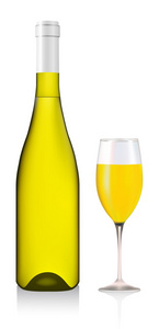 瓶装白葡萄酒
