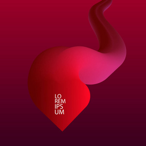 情人节贺卡。抽象色彩设计上的封面在心脏的形状, 矢量 eps 10