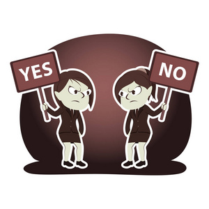 复古风格的女实业家争辩使用是和没有迹象照片