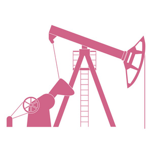 程式化的石油生产的设备图标