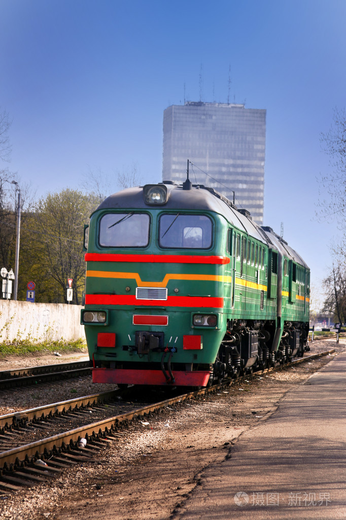 里加中心的柴油列车