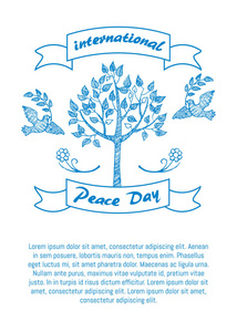 国际和平日宣传海报图片