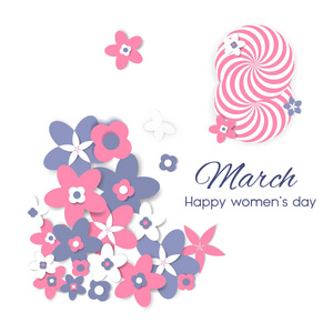 3月8日国际妇女节贺卡模板