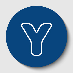 字母 y 符号设计模板元素.矢量.