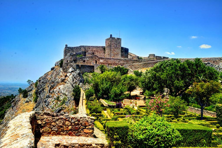 Marvao 城堡Alentejo。葡萄牙