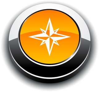 罗盘3d圆形按钮.照片