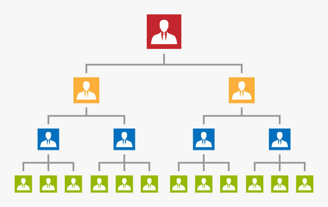 组织结构图树, 公司层级
