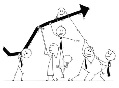 团队分工漫画图片