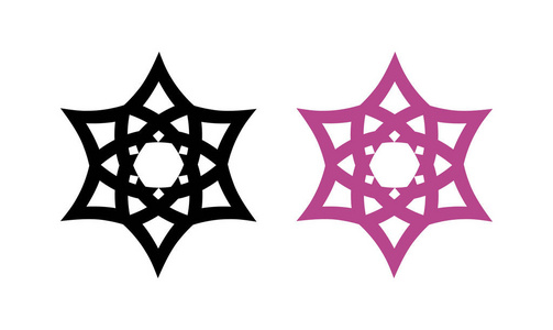 盖尔平巫术六角符号-矢量徽照片