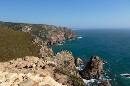 Cabo da Roca 海岸线的欧洲，葡萄牙西部点