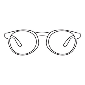 图标的图片框的眼镜.一个简单的绘图没有浇筑.矢量插图照片