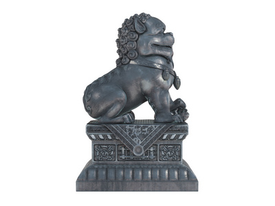亚洲狮子小雕像