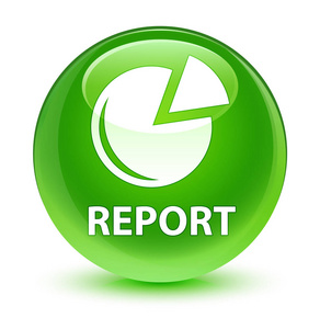 报告 图形图标 玻绿色圆形按钮