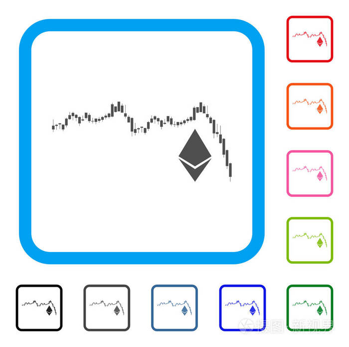 Ethereum 下降图表框图标