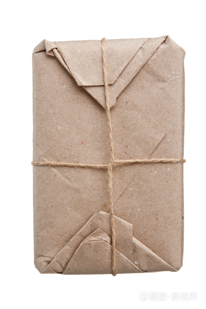 包裹在棕色牛皮纸上的包裹