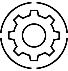 Cog 线矢量图标