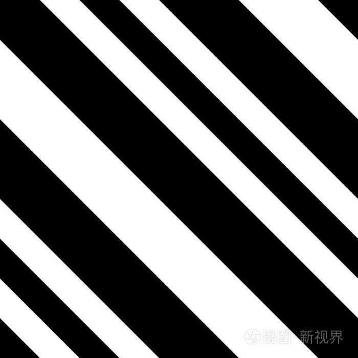 黑白对角条纹无缝图案