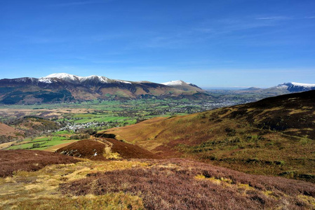 从阶梯端 Skiddaw 和 Blencathra