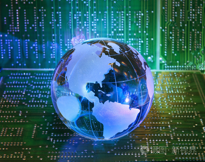 电子印刷电路板科技风格与f