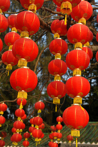 喜庆的中国红灯笼装饰图片