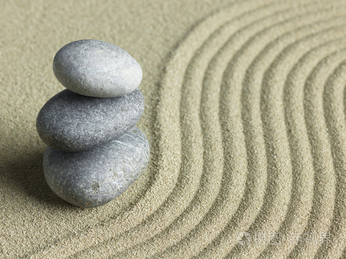 沙子中的禅宗石